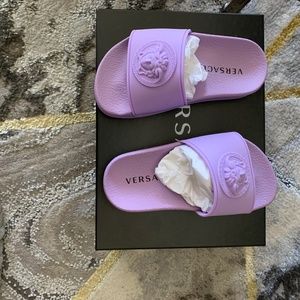 Authentic Kids Versace Medusa slides Lilac